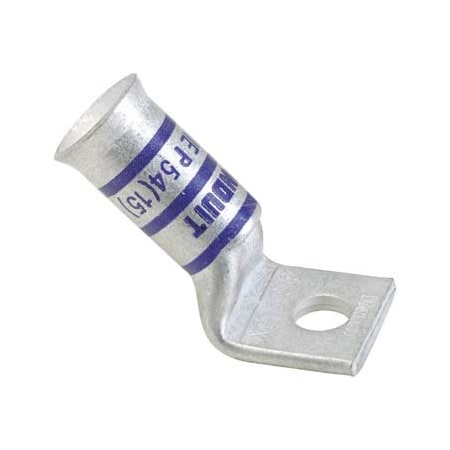 Panduit One-Hole Compression Lug, Standard Barrel, Copper, None LCAF2-14H-E